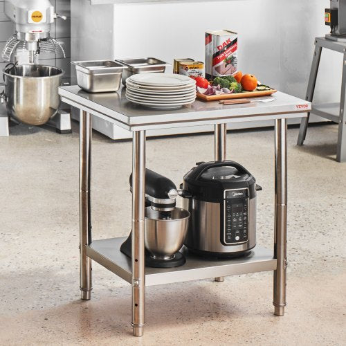 Commercial Worktable  Workstation Heavy Duty Stainless Steel Work Table For Home Restaurant Metal P 1