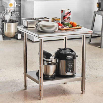 Commercial Worktable  Workstation Heavy Duty Stainless Steel Work Table For Home Restaurant Metal P 1