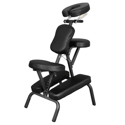 Portable Folding Massage Chair with Adjustable PU Leather Pads for Tattoo Spa and Salon Use