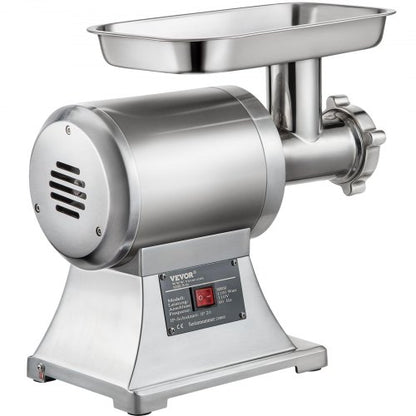 Commercial Meat Grinder Heavy Duty Electric Stainless Steel Meat Mincer W Blades Grinding Plates  S 10