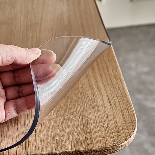 Clear Table Cover Protector Thick PVC Plastic Tablecloth Table Protector For Dining Room Table Desk 1