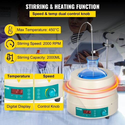 Electric Magnetic Stirring Heating Mantle Digital Magnetic Stirrer Mantle With Max Temp Lab Heating 4