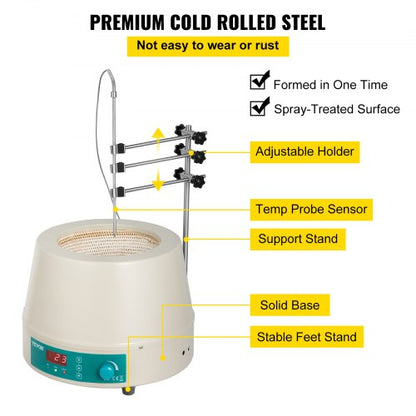 Electric Magnetic Stirring Heating Mantle Digital Magnetic Stirrer Mantle With Max Temp Lab Heating 5