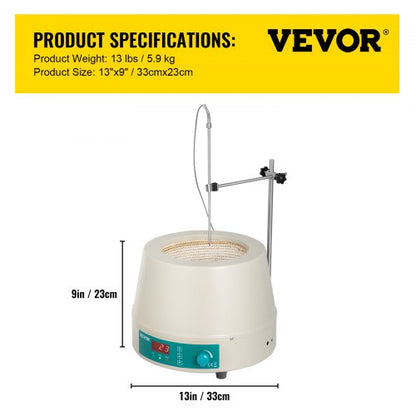 Electric Magnetic Stirring Heating Mantle Digital Magnetic Stirrer Mantle With Max Temp Lab Heating 7