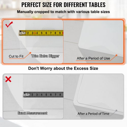 Thick Clear Desk Protector Table Pad Plastic Tablecloth Table Protector For Dining Room Table Water 5