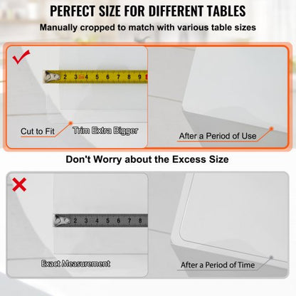 Thick Clear Desk Protector Table Pad Plastic Tablecloth Table Protector For Dining Room Table Water 5