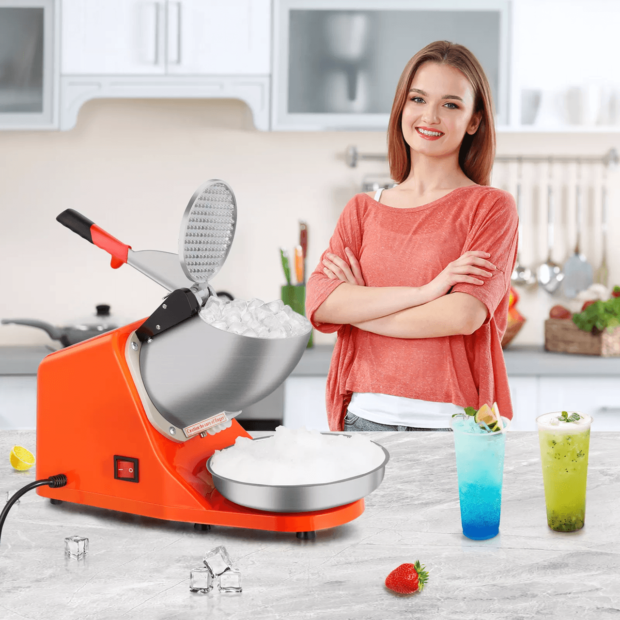 Electric Ice Crusher and Snow Cone Maker for Shaved Ice at Home or Events