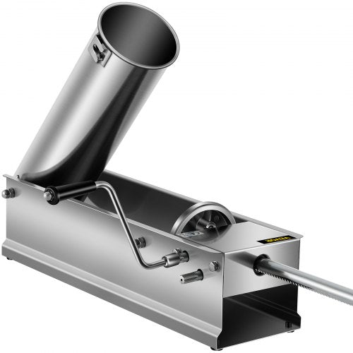 7L Stainless Steel Manual Sausage Stuffer Horizontal Sausage Maker With 5 Filling Nozzles For Home  9