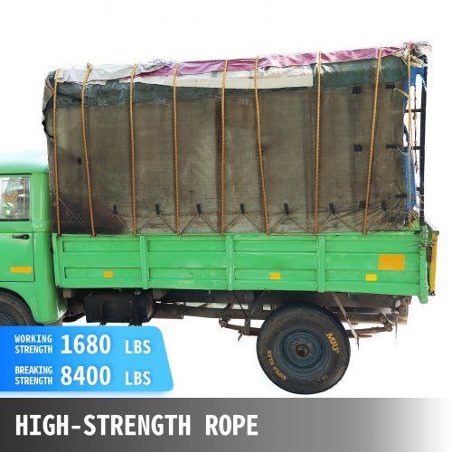 7/16" Double Braid Polyester Rope, 200FT High-Strength Sailing Rope for Arborist, Gardening