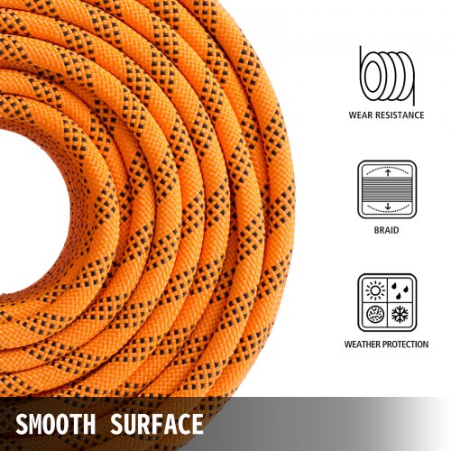 7/16" Double Braid Polyester Rope, 200FT High-Strength Sailing Rope for Arborist, Gardening