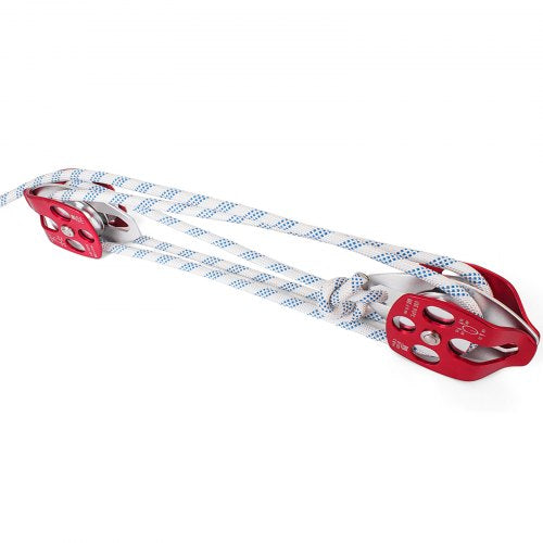 HeavyDuty Twin Sheave Block With 12 Braid Rope 7700LB Double Pulley Rigging System For Climbing  Re 8