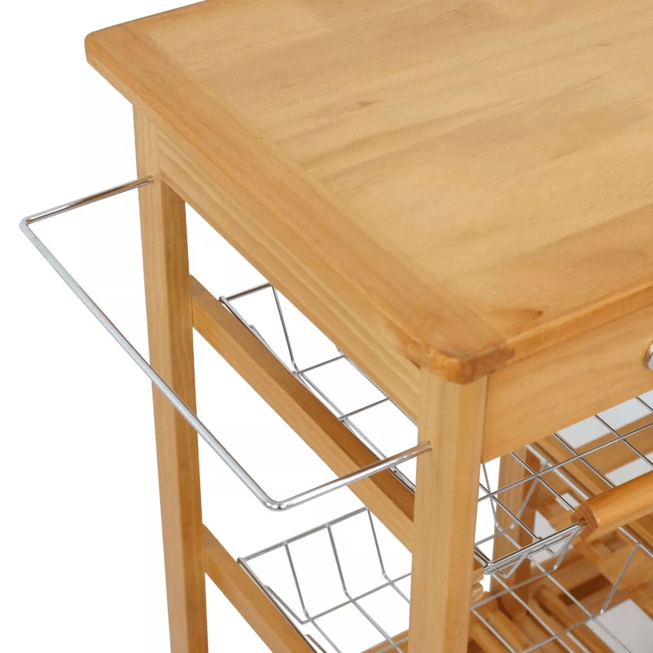 Rolling Kitchen Island Cart With Drawers And Storage Shelves 3