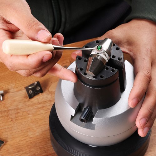 Standard Block Ball Vise for Jewelry Work, 360° Rotatable Engraving Vise with 34 PCS Accessories for Gemstone Inlay