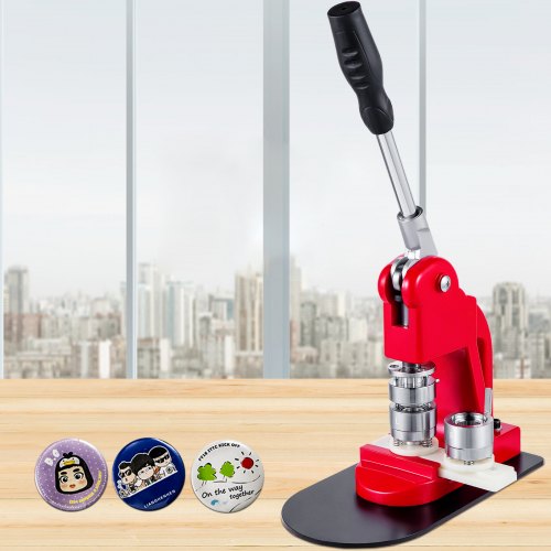 Deluxe 1" Button Badge Maker, Complete 1000-Piece Kit with Circle Cutter for DIY Pins, Keychains & Promotional Items