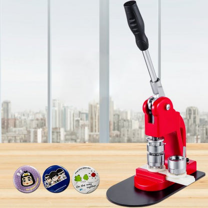 Deluxe 1" Button Badge Maker, Complete 1000-Piece Kit with Circle Cutter for DIY Pins, Keychains & Promotional Items