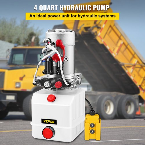 Electric Hydraulic Pump Quart Double Acting Power Unit With Plastic Reservoir For Dump Trailer  Lif 2