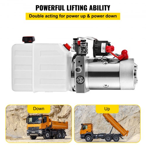 Electric Hydraulic Pump Quart Double Acting Power Unit With Plastic Reservoir For Dump Trailer  Lif 3