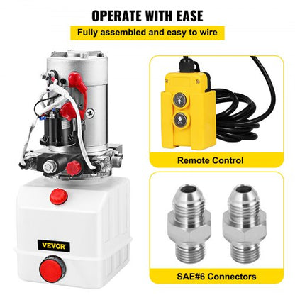 Electric Hydraulic Pump Quart Double Acting Power Unit With Plastic Reservoir For Dump Trailer  Lif 4