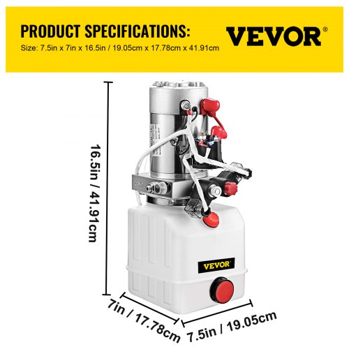Electric Hydraulic Pump Quart Double Acting Power Unit With Plastic Reservoir For Dump Trailer  Lif 7