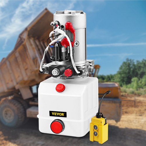 Electric Hydraulic Pump Quart Double Acting Power Unit With Plastic Reservoir For Dump Trailer  Lif 1