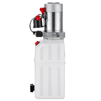 Quart Hydraulic Power Unit Single Acting Hydraulic Pump Dump Trailer 12V DC With Metal Reservoir He 8