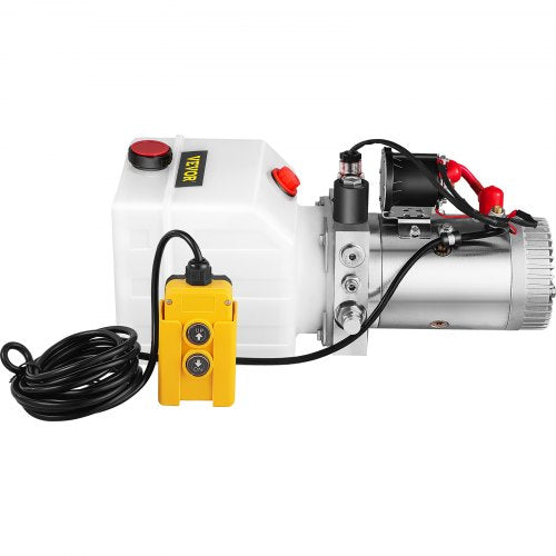 Quart Single Acting Hydraulic Pump For Dump Trailer DC Power Unit With Plastic Reservoir  Remote Un 8