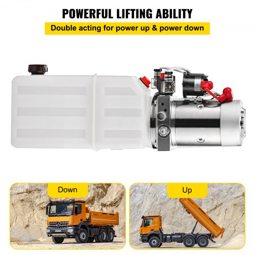 Hydraulic Power Unit Quart Hydraulic Pump Double Acting DC Hydraulic Power Pack For Dump Trailer Du 3