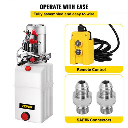 Hydraulic Power Unit Quart Hydraulic Pump Double Acting DC Hydraulic Power Pack For Dump Trailer Du 4