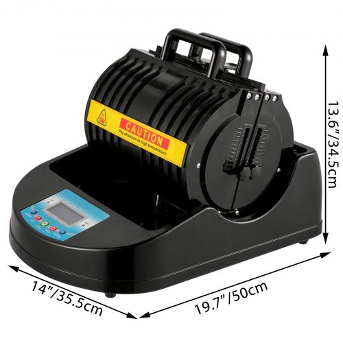 Multifunctional Mug Heat Press, Black Heat Press Bottle and Cup Sublimation Transfer Machine