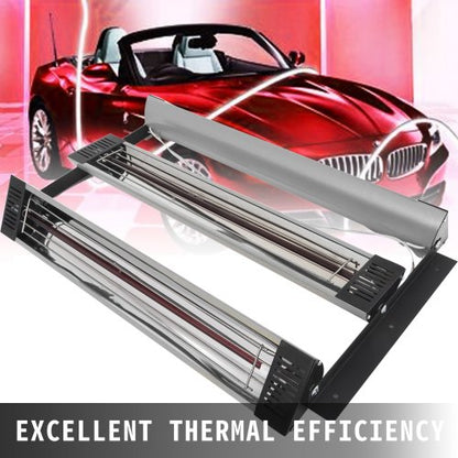 Infrared Paint Curing Lamp 3 Set, Car Curing Light with Baking Area, Spray Booth Heater for Fast Paint Drying