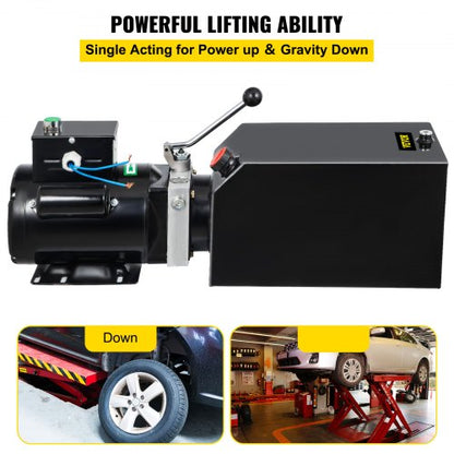 Quart Hydraulic Power Unit Single Acting PSI Car Lift Hydraulic Pump Pack With Oil Reservoir For Du 3