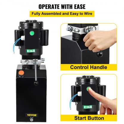 Quart Hydraulic Power Unit Single Acting PSI Car Lift Hydraulic Pump Pack With Oil Reservoir For Du 4
