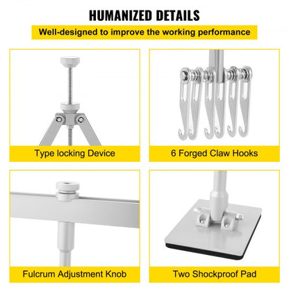 HeavyDuty Dent Pull Lever Bar Kit Auto Body Repair Tool For Aluminum  Steel Dent Pulling Adjustable 5