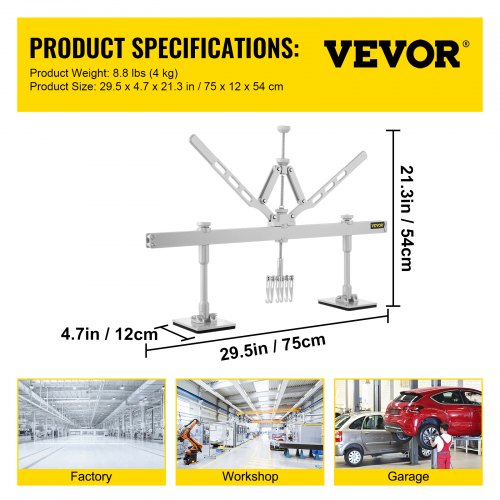 HeavyDuty Dent Pull Lever Bar Kit Auto Body Repair Tool For Aluminum  Steel Dent Pulling Adjustable 7