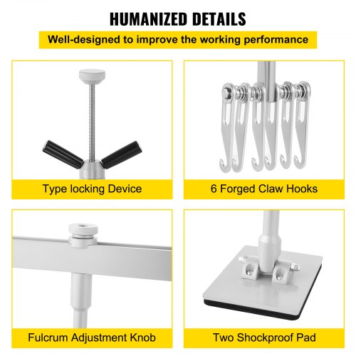 HeavyDuty Dent Repair Kit Adjustable Pull Lever Bar For Auto Body Fridges  Metal Surfaces Fits Alum 5