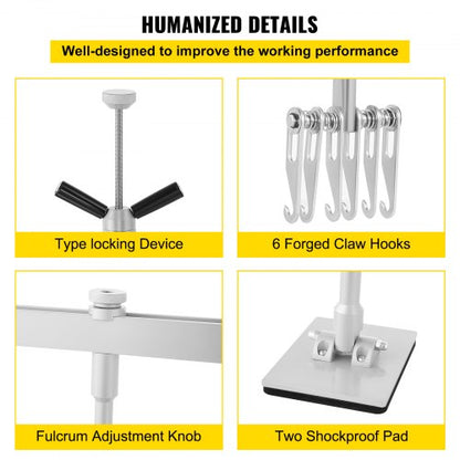 HeavyDuty Dent Repair Kit Adjustable Pull Lever Bar For Auto Body Fridges  Metal Surfaces Fits Alum 5