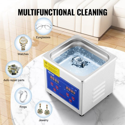 13L Ultrasonic Cleaning Machine 110V Professional Jewelry Watch Cleaner For Rings Coins Diamonds  E 5