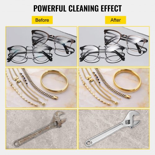 2L Digital Ultrasonic Cleaner, 110V for Jewelry, Watch, Glasses, Diamond & Small Parts Cleaning