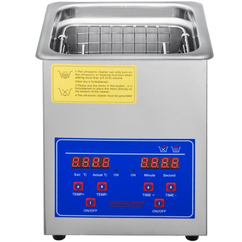2L Digital Ultrasonic Cleaner, 110V for Jewelry, Watch, Glasses, Diamond & Small Parts Cleaning