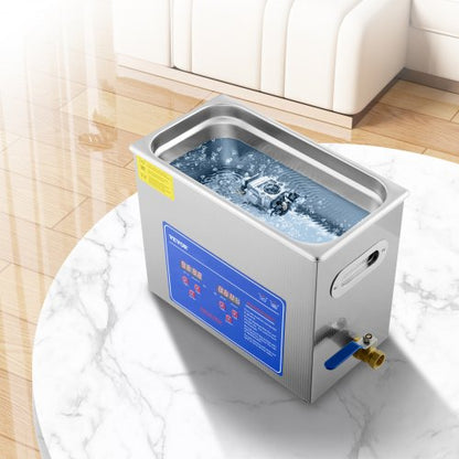 6L 110V Ultrasonic Cleaning Machine, Professional Heated Cleaner for Watch Instruments, Jewelry & Industrial Parts