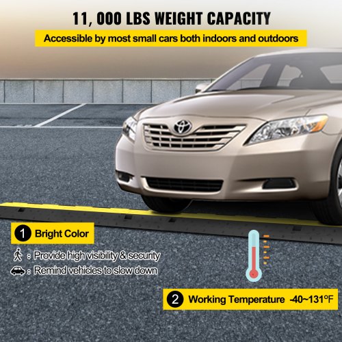 Rubber Cable Protectors Heavy Duty Wire Hose Cord Protective Cover Ramps Floor Driveway Speed Bump 3