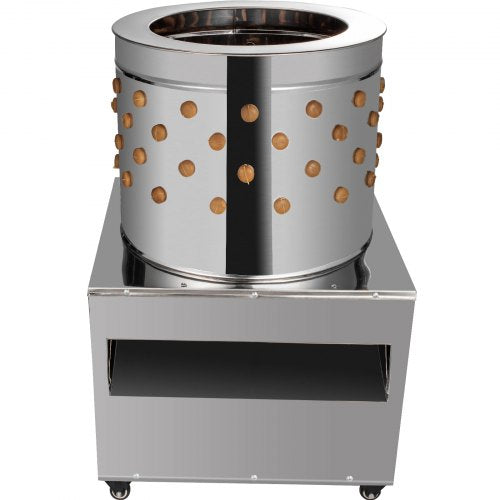 Heavy Duty Poultry De-Feather Remover, Stainless Steel Chicken Plucker Barrel, RPM Feather Plucking Machine