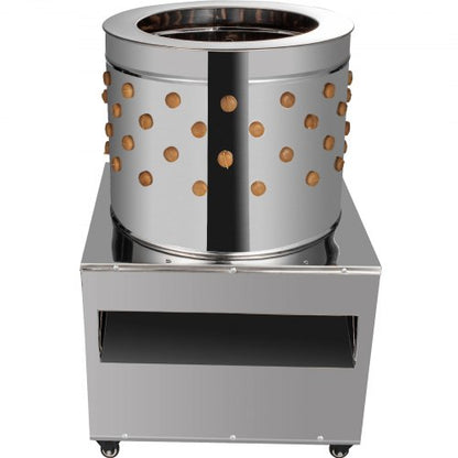 Heavy Duty Poultry De-Feather Remover, Stainless Steel Chicken Plucker Barrel, RPM Feather Plucking Machine