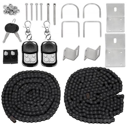 Electric Sliding Gate Opener AC Gate Operator Hardware Kit With Dual Remote Controls Rolling Drivew 8
