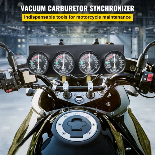 Fuel Vacuum Carburetor Synchronize Tool Kit Gauge Carb Sync Synchronizer Set With Rubber Hoses For  1