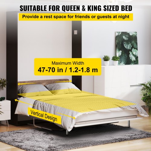 Heavy Duty Murphy Wall Bed Springs Mechanism Kit Vertical Mount DIY Hardware For King Or Queen Size 3