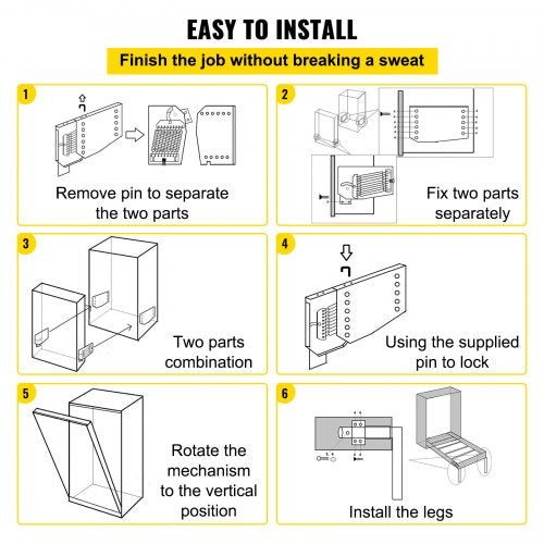 Heavy Duty Murphy Wall Bed Springs Mechanism Kit Vertical Mount DIY Hardware For King Or Queen Size 5