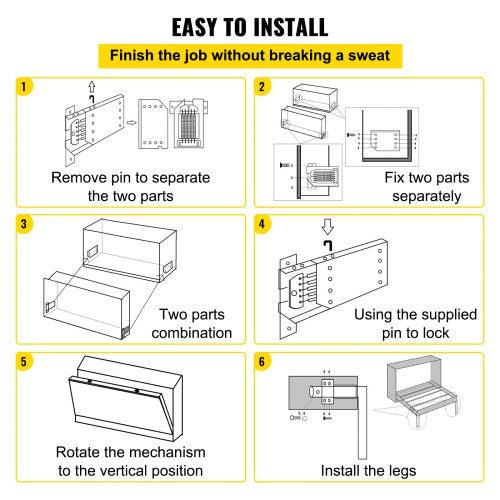 Heavy Duty Murphy Bed Wall Mount Kit DIY Horizontal Springs Mechanism Hardware For Queen Or Twin Si 5