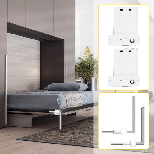 Heavy Duty Murphy Bed Wall Mount Kit DIY Horizontal Springs Mechanism Hardware For Queen Or Twin Si 6
