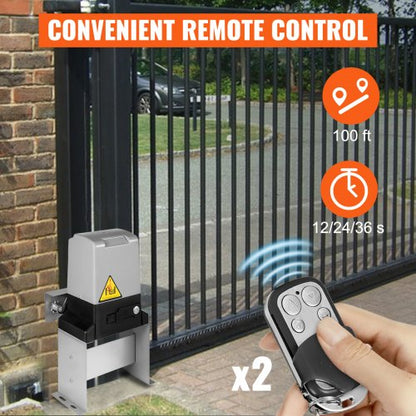 Heavy-Duty lbs Automatic Sliding Gate Opener for Driveways, Infrared Sensor Security & Wireless Remotes, Durable